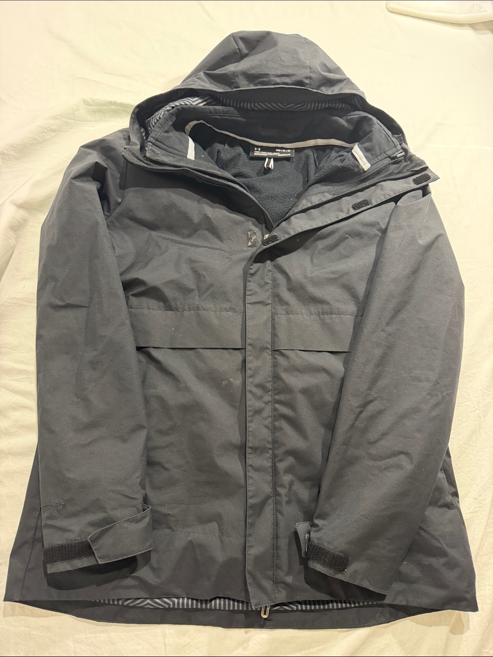 Under Armour Women’s Hooded Black Jacket - Water-Resistant Everyday Coat